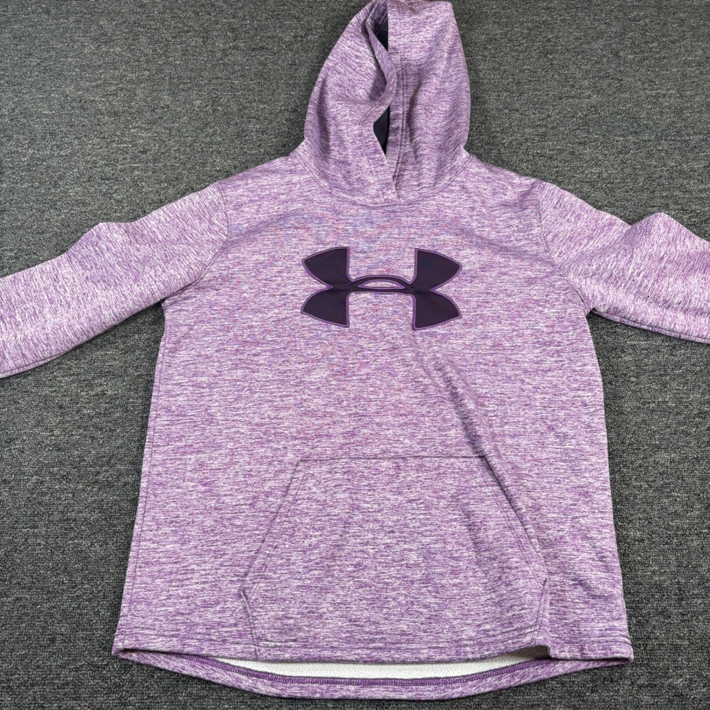 Under Armour Hoodie Women Medium Purple ColdGear Storm Loose Fit Pullover 388 - Picture 5 of 8